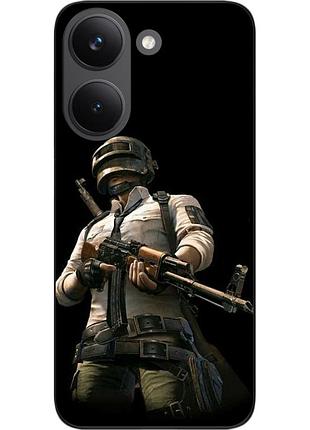 Чохол силіконовий epik для xiaomi poco x8 pro 5g з зображенням воїн pubg з автоматом