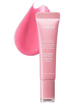 Тінтована сироватка для губ з поліпептидами laneige glaze craze tinted polypeptide lip serum treatment