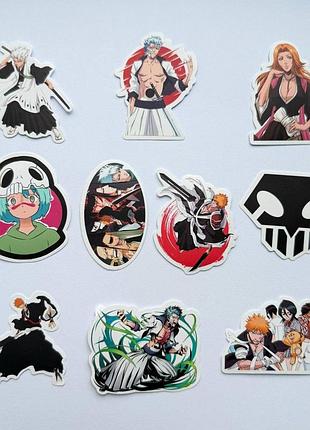 Наклейки стикерпак по аниме блич bleach наклейки набор 10 шт