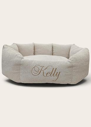Лежанка-кошик s 70х65х25см з текстилю для маленьких собак та котів "basket beatrice light beige 03" (бежевий)