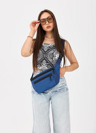 Женская сумка на пояс бананка sambag tirso max синяя