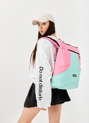 Жіночий рюкзак ролл sambag rolltop x рожево-м’ятний