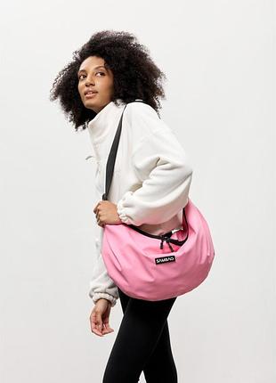 Женская сумка sambag hobo bag-glove розовая