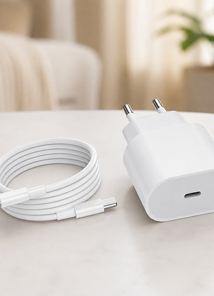 Мережевий зарядний пристрій 35w usb-c з кабелем type-c / адаптер + кабель швидка зарядка 26x-199 / мережевий зарядний пристрій