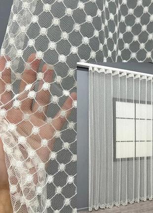 Тюль из гипюра. цвет молочный