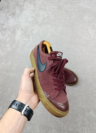 Скеытерские замшевые кроссовки nike sb blazer zoom low