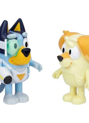 Набір фігурок bluey & chucky (moose toys) — bluey surprise blaster suit