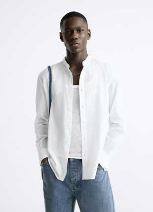 Сорочка zara жатий ефект 6103/401 white