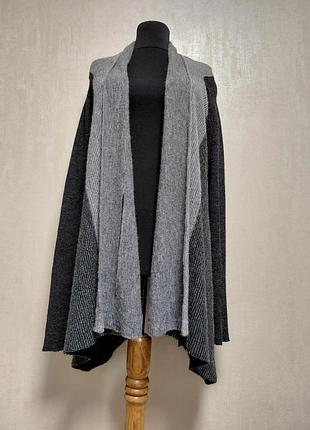 Альпака и мериносовая шерсть! женский трикотажный кардиган с асимметричным кроем sarah pacini.