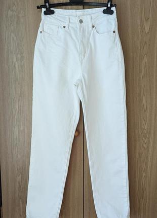 Білі джинси  mom fit, р.34