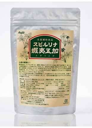 Спіруліна з женьшенем spirulina + eleutherococcus ginseng algae, японія