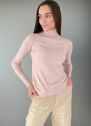 Гольф-водолазка базовий м'який monte cervino бежево-рожевий one size 42-48 (s-l)