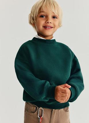 Теплий однотонний світшот h&m на флісі | базова утеплена кофта