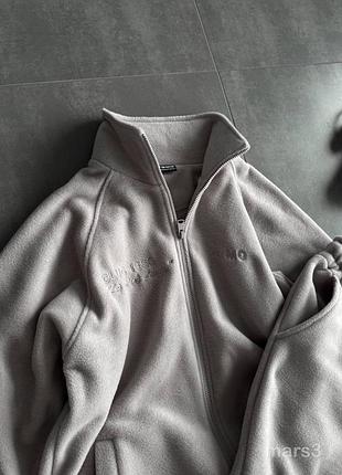 Спортивний костюм чоловічий флісовий оверсайз s-xl сірий