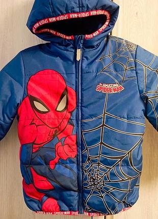 Фірмова демісезонна куртка nutmeg «людина-павук» (marvel spider-man), розмір 104-110 (4-5 років)
