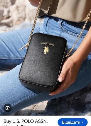 Стильна брендова сумка крос-боді u.s. polo assn.