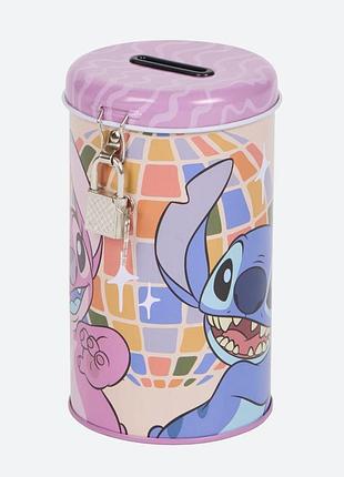Металева скарбничка stitch із замком та ключиками