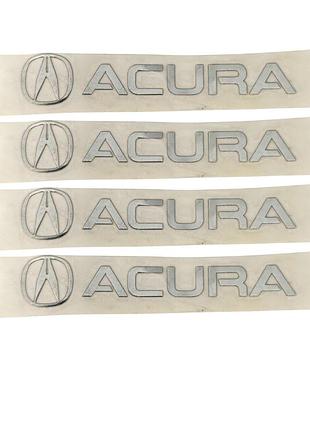 Наклейки металлические acura, 4шт