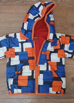 Куртка для мальчиков на флисе 3-4 лет, пог 33 см, длина 37 см,рукав 31 см