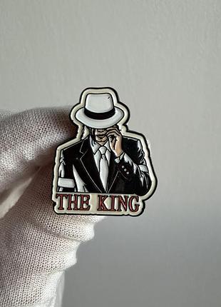Пін значок металевий брошка майкл джексон «the king» — smooth criminal, michael jackson король