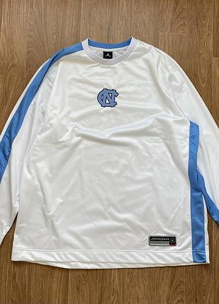 Оригінальний вінтажний баскетбольний лонгслів кофта jordan x north carolina tar heels (ncaa) розмір xxl