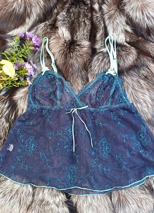 Винтажный сетчатый топ маbullet/babydoll donna karan new york (dkny) в стиле y2k / fairycore