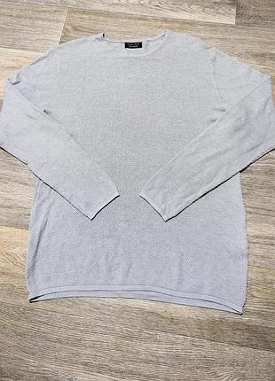 Чоловічий тонкий брендовий светр zara, розмір l.