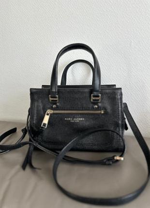 Сумки жіночі marc jacobs the grind tote чорні шкіряні