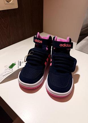 Кросівки для дівчинки adidas синьо-рожеві