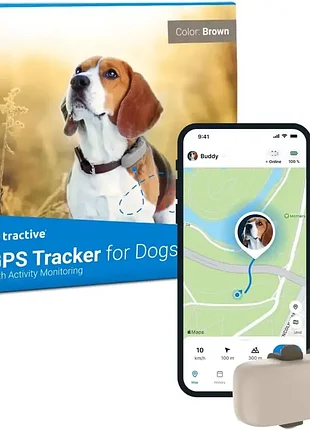 Gps-трекер tractive для собак с мониторингом активности и здоровья