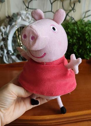 Оригінальна м'яка іграшка свинка пеппа (peppa pig) у червоній сукні character options (2003)