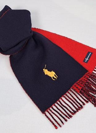 Двухцветный шарф polo ralph lauren с вышитым логотипом big pony.