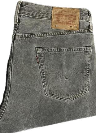Чоловічі джинси levis 511 сірі w34 l30