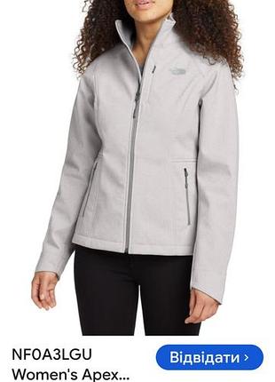 Женская куртка софтшелл the north face ladies apex barrier soft shell jacket,размер s.