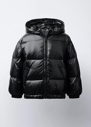Zara детский супер классный теплый модный пуховик унисекс шикарного качества и фасона