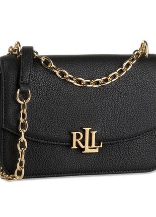 Шкіряна зерниста сумка lauren ralph lauren