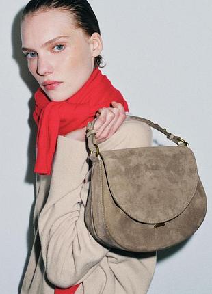 Сумка жіноча бежева шкіряна zara new