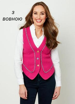 Оригинальный женский шерстяной жилет от английского бренда joe browns