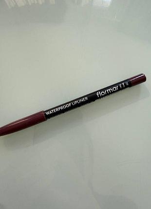 Карандаш для губ flormar waterproof lipliner 231 berry stain, новый