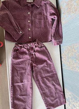 Джинсовий костюм zara