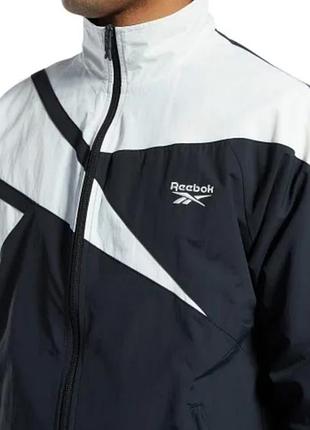 Reebok олимпийка оверсайз винтажный стиль унисекс черная ветровка зепка