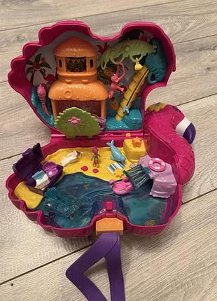 Ігровий набір для дівчинки polly pocket рожевий з аксесуарами