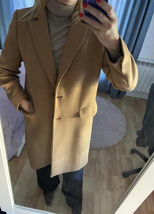 Пальто жіноче zara бежеве