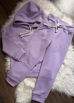 Теплый костюм на девочку худи штаны зима ❄️ стиль zara h&m