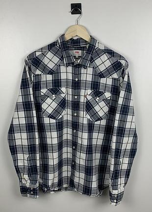 Сорочка чоловіча в клітинку levi’s розмір хл