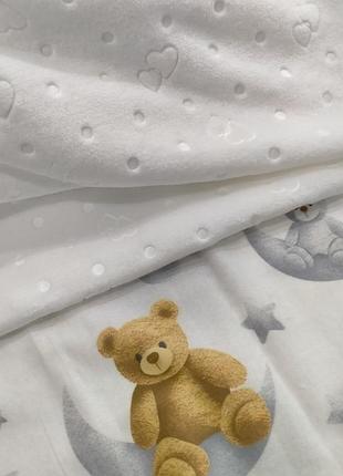 Дуууже милі плюшеві пледики для новонароджених, турецька фланель та плюш з рельєфним малюнком (#6970)