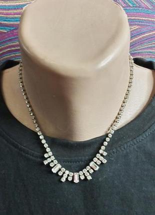 Винтажное колье арт-деко со стразами (арт. 807)