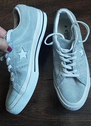 Кеды converse one star оригинал голубые серые 6