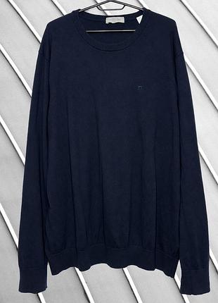 Мужской свитер scotch&amp;soda xxl eu 56ru 56 ua 56 темно-синий хлопковый кашемировый джемпер пуловер кофта с вышитым логотипом трикотажный свитер коф