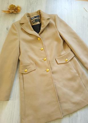 Пальто демосизоне zara.вовна 75%. 2